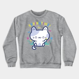 Springtime Kitty Crewneck Sweatshirt